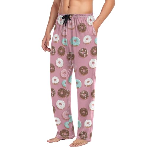 Laprad Men's Pajama Pants Lounge Comfy Pjs Bottoms Doughnuts Soft Sleep Pant with Pockets4