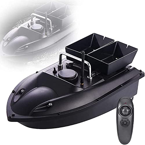 Bateau amorceur de nuit pour pêcher la carpe en grand lac