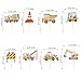 Arthsdite 24pcs Construction Cupcake Toppers Stop Sign Dump Truck Excavator Tractor Party Cake Food Picks Decorations for Construction Theme Baby Shower Kids Birthday Party Supplies