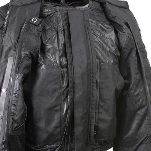 Image of Milwaukee Leather Men's CE Armored Textile Motorcycle Rider Jacket - Year Round Wear