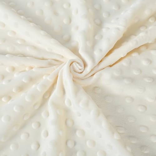 Image of Baby Blanket 40x40 Inches,Muslin Cotton and Minky Dotted Double Layer Soft Receiving Blanket for Newborn Toddler,Moon Star
