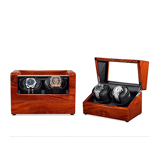 Wather winder automatique en bois massif pour maintenir 2 montres toujours à l'heure