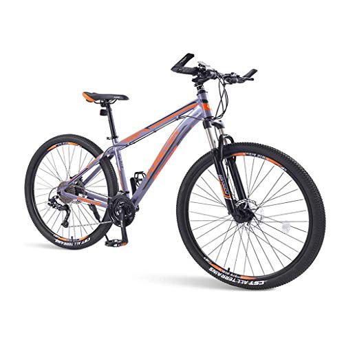 SOHOH Bicicletas De Montaña para Adultos, Bicicleta Montaña Rígida De 33 Velocidades con Freno Disco Doble Cuadro De Aluminio con Suspensión Delantera Bicicleta Carretera para Hombres, Naranja,29in