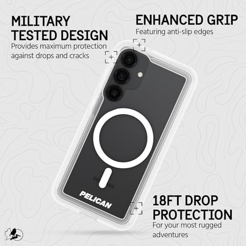 Pelican Voyager Samsung Galaxy S25 Plus Case - Rugged Phone Case - Clear - image 3