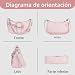 Imagen de Aulenge Bolso de Hombro de Cuero para Mujeres Bolso de Mano con Estampado de Cadena de Estrellas Y2K Chicas Geniales y Atrevidas Mini Bolsos de Cuero PU para Mujeres Blanco