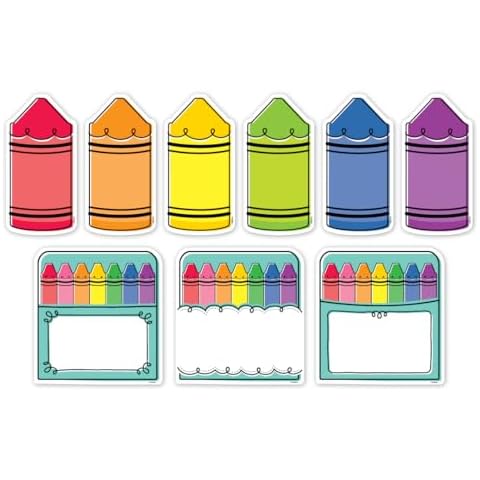 CTP Core Decor Doodle Crayons 6" Designer Cut-Outs Top Classroom Decorating Accents (Creative Teaching Press 10929) Cover