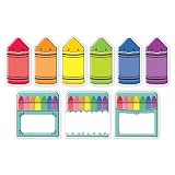 CTP Core Decor Doodle Crayons 6' Designer Cut-Outs Top Classroom Decorating Accents (Creative Teaching Press 10929)