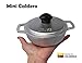 IMUSA USA 0.7Qt Traditional Colombian Mini Caldero (Dutch Oven) for Cooking and Serving, 0.7 Quart, Silver