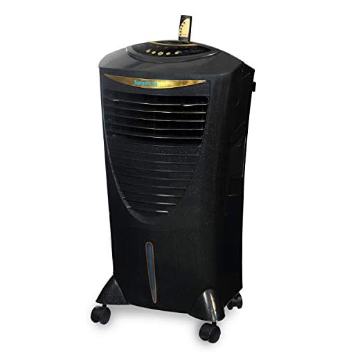 Symphony HiCool i Personal Air Cooler with Remote, Honeycomb Pad, Automatic Vertical Swing - 31L, Black