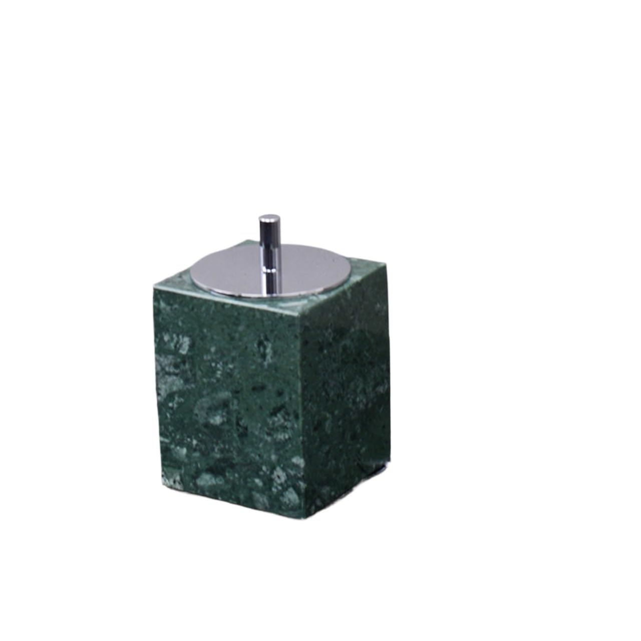 Bathroom Soap Dispenser Set Dark Green Natural Marble Bathroom Set Light Luxury Tray Toothbrush Holder Soap Dispenser Kit(Cotton swab can B)