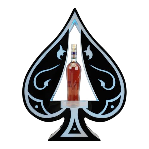 Ace of Spades Champagne Bottle Presenter | LED Lighted Liquor Bottle Display Shelf | Champagne Bottle Display Stand | Color Adjustable Glowing Wine Bottle Display | for Commercial Bar Party Nightclub