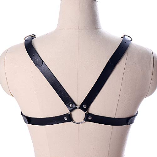 Unisex Leather Body Harness Chest Shoulder Strap Waist belt Lingerie Cage Punk Gothic Rock Dance Photography4