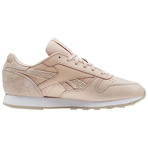Image of Reebok Women's Classic Leather Gymnastics Shoes, Beige PRM Bare Parchment White, 7.5