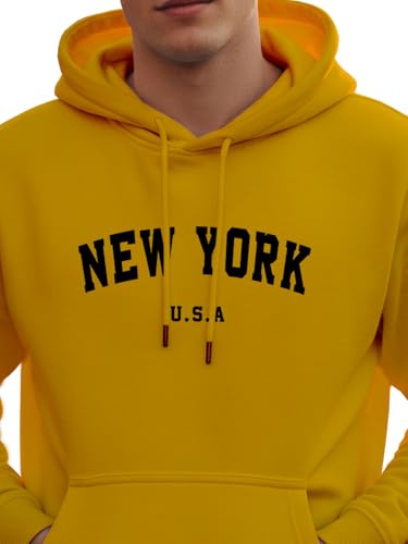Image of XENOVAURBAN Hoodie for Men /Women | Unisex fit Cotton Fleece Hooded Sweatshirt - NEWYOR1