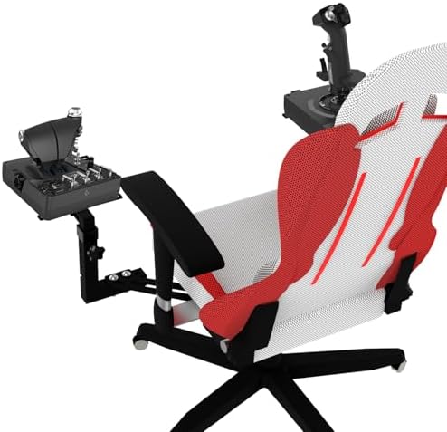EG STARTS 2 Pack Chair Mount Hotas Mount Joystick Mount Compatible Logitech X52/X52 Pro/X56/X56 Rhino Hotas, Thrustmaster T. Flight Hotas/T.16000M FCS/TCA Officer Pack Airbus Edition, VKB Hotas Mount