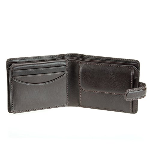 Visconti Tuscany 48 Secure RFID Blocking Genuine Leather ID Wallet (Brown)2