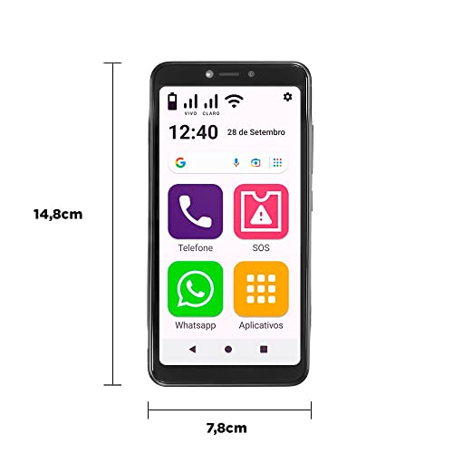 Celular com Whatsapp que possui curso de inclusão digital Obasmart Conecta original Obabox