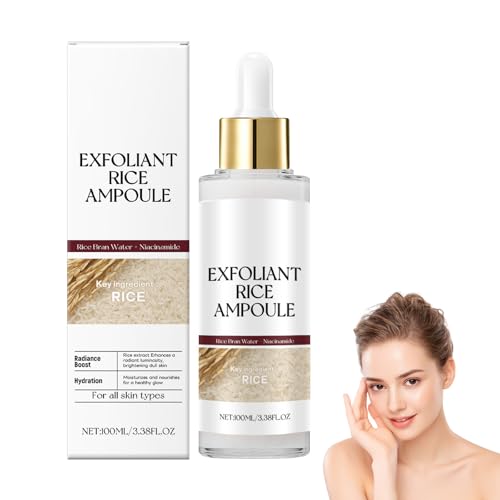 Rice Ingredientes Agua Hidratante Cara 100 ml, Exfoliante de Arroz Para La Cara, Tóner Rice Milky Refinador de Poros, Nutritivo, Mejora el Acne, Piel Blanca Facial