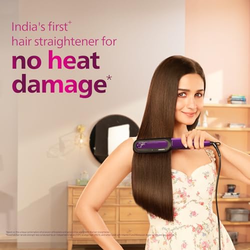 Philips NourishCare- India’s First Hair Straightener designed for No Heat Damage I Uniquely designed NourishCare & Kerashine Technology for Styling... - Image 3
