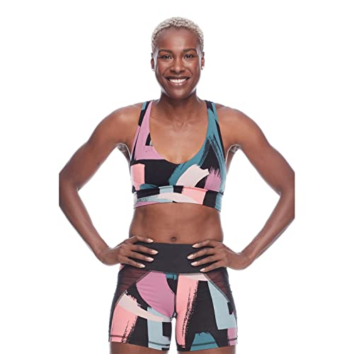 Body Glove Active Women's Adagio Medium Support Sport Bra, Love Print, Large #TOP11