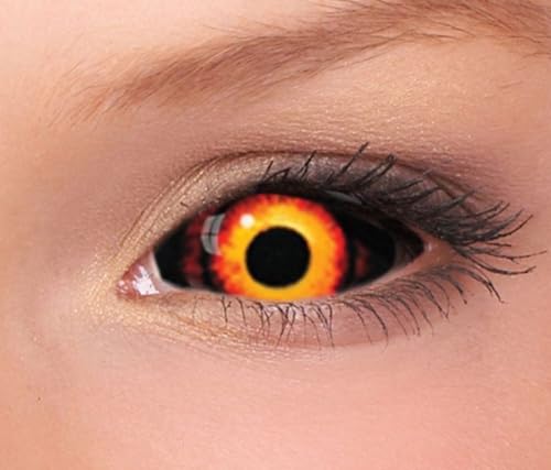 Lentille de contact Sclérale rouge HellBoy réutilisable 1 an pour maquillage de Cosplay