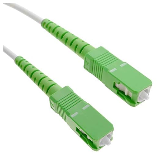 BeMatik FK81-VCES - Cable de Fibra óptica SC/APC a SC/APC (monomodo simplex 9/125, de 50 cm) Color Blanco y Verde