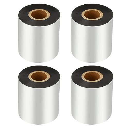 Cinta de transferencia térmica cera negra 50mm x 280m 4 rollos miniatura 1