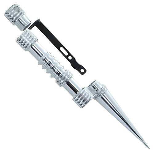 Knotters Tool Ii (Silver) W/ 3 Different Size Stainless Steel Lacing Needles By Jig Pro Shop ~ Marlin Spike For Paracord, Leather, & Other Cords #TOP2