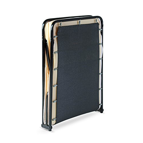 Image of Single Size Metal Folding Bed (Fabric - Black)
