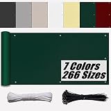 Ufamiluk Mallas ocultacion Balcon Verde Opaca Impermeable Protección UV Resistente a la Intemperie Pantalla privacidad terraza para balcón Piscinas al Aire Libre barandillas 75x400cm