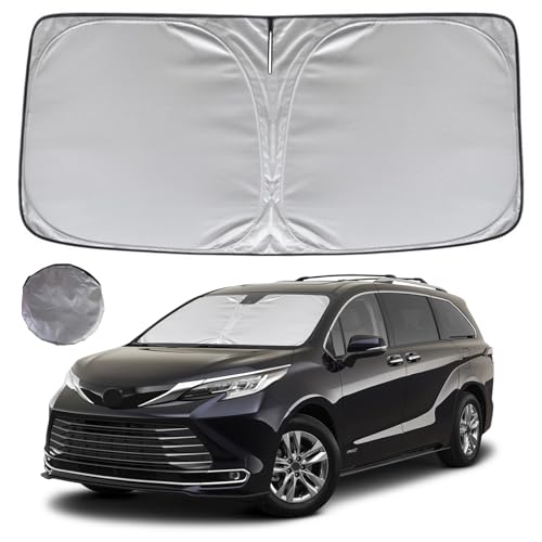 KAYZT Windshield Sun Shade for 2021-2025 2026 Toyota Sienna Foldable Sunshade Front Window Custom...