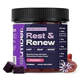 Slumber Rest & Renew Sleep Gummies, Vegan Sleep Aid With Organic Passion Flower, Chamomile, & Pure Reishi Mushroom to Support Relaxation Before Bed, Plant Based, Low Sugar, Strawberry Flavor, 30 Count