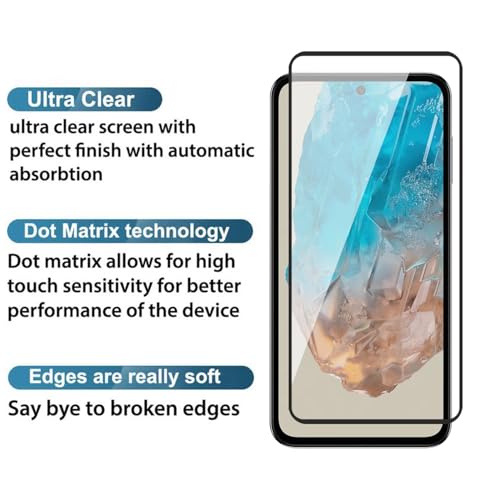 Image of JGD PRODUCTS for Samsung Galaxy M35, A35, A55 5G Tempered glass with Full Edge Protection and Easy Installation Kit