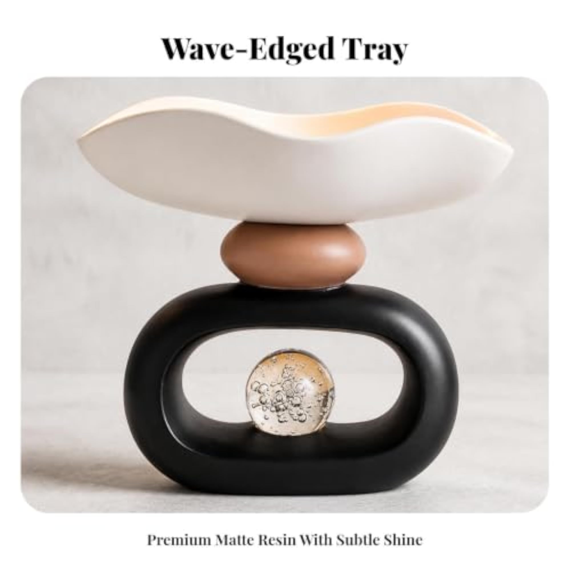 Leaf-Shaped Decorative Tray with Smooth Finish