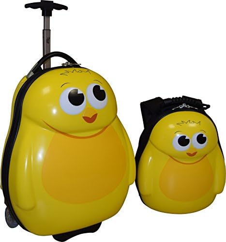 The Cuties & Pals Kids Unisex 17" Carry On Rolling Luggage & 13" Backpack Set