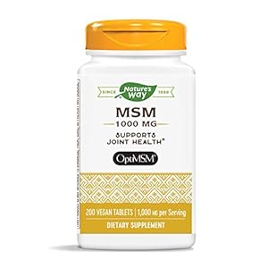 Nature’s Way Premium Quality MSM 1000 mg Pure OptiMSM 200 Count