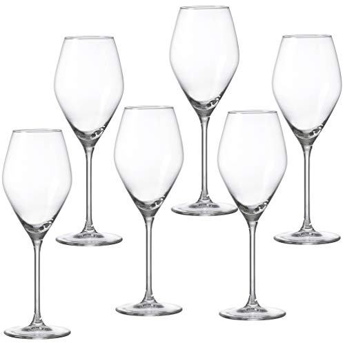 Ritzenhoff & Breker Weißweingläser-Set Salsa, 6-teilig, je 340 ml, Glas, weiß