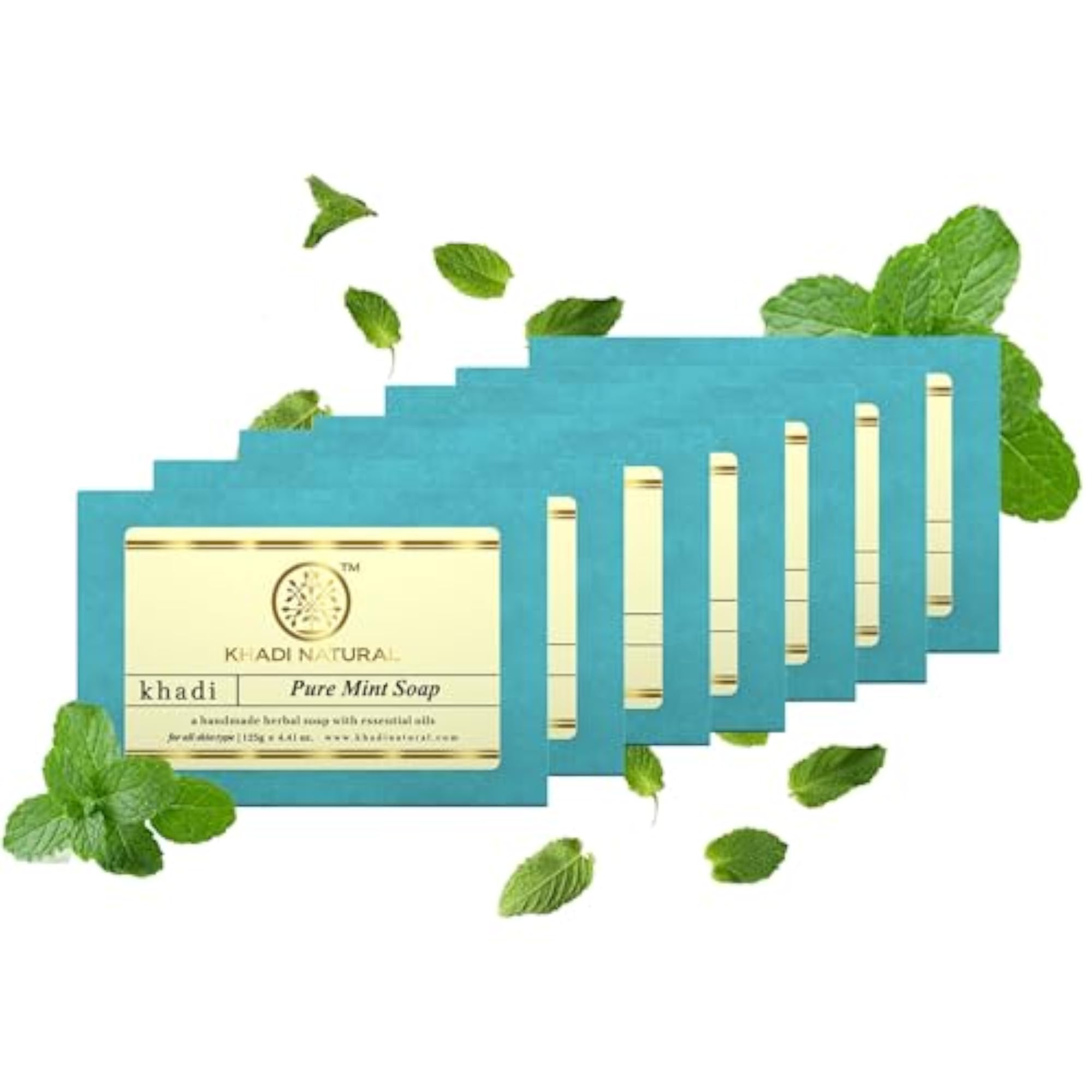 Herbal Mint Soap, Herbal and Antiseptic Properties, Pack of 7