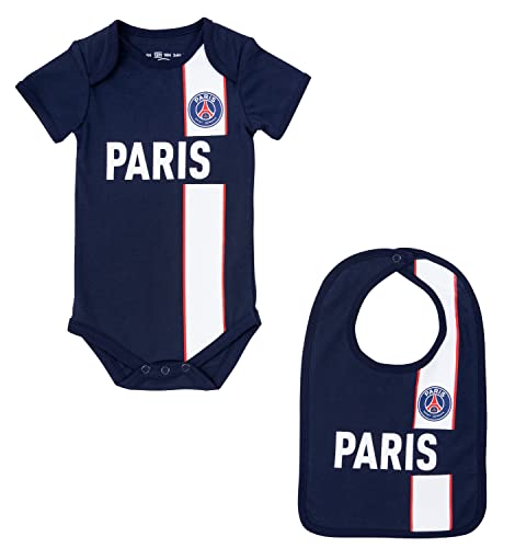 Paris Saint-Germain Body + Bavoir bébé garçon PSG - Collection Officielle 18 Mois