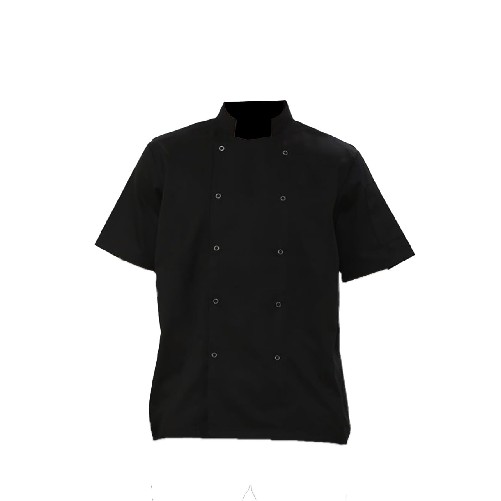 Price Beater Unisex Black Professional Half Sleeves Chef Jacket, Breathability And Comfort, Resists Wear And Tear, Tailored For Restaurant Staff, Caterers, Bakers, And Food Service Workers (, Small)