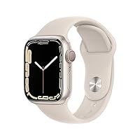 Apple Watch Series 7 (GPS + Cellular, 41mm) Smartwatch con cassa in alluminio color galassia con...
