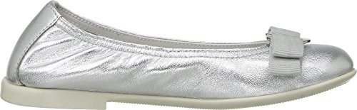 Naturino Girls 2366 Fashion Leather Dress Ballerina Flat Shoes,Argento,34 Silver3