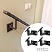 Etyldya 4x Swivel Hand Rail Brackets Stair Brackets Adjustable DIY Stair Handrail Fittings for Indoor Stairs Black Railing Bracket