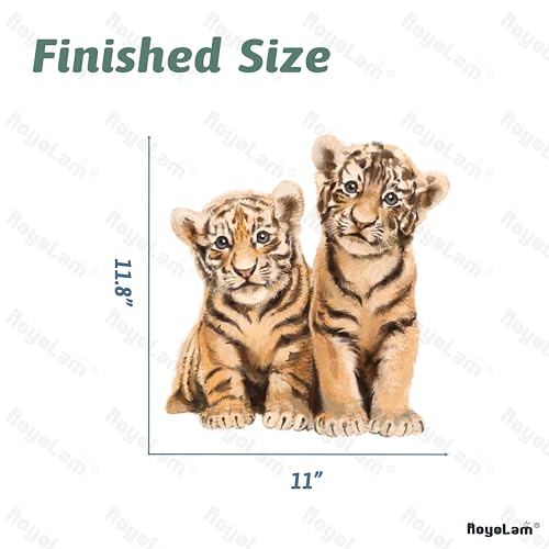 Vinilo decorativo tigres Little Tiger Brothers 30x28 cm miniatura 4
