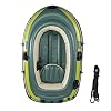 2-persoons opblaasbare boot, PVC opblaasbare tweepersoons roeiboot, opblaasbare vlotboot Opblaasbare kajak vissen Drifting duikgereedschap, voor heren dames, groen