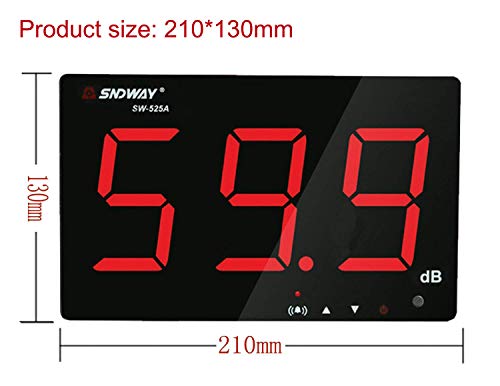 Sndway Sw-525A 30-130Db Digital Sound Level Meter With Large Lcd Display Noise Meter Decibel Wall Mounted Hanging #TOP3