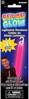 Amscan 311006.06 Pink Super Glow Stick Necklace, 1ct