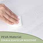 Shower Curtain Liner Clear- Premium PEVA Waterproof Shower Curtain with Rust-Proof Grommets, Standard Size Bathroom Shower Curtains, 72x72 Inches Lightweight