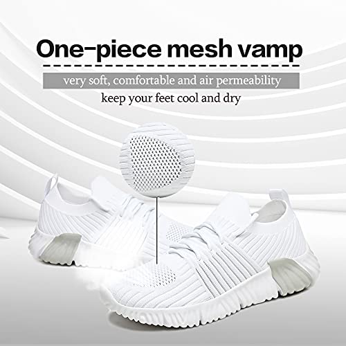 Women's Walking Shoes Slip On Comfort Sneakers for Women Non Slip Running Shoes Breathable Lightweight Gym Golf Fashion Shoe3