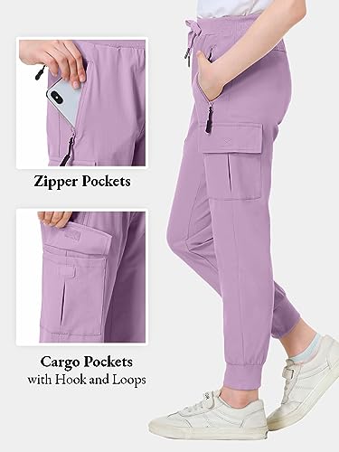 Image of EXARUS Girls Hiking Cargo Pants Joggers Teen Quick Dry Lightweight Slim Fit